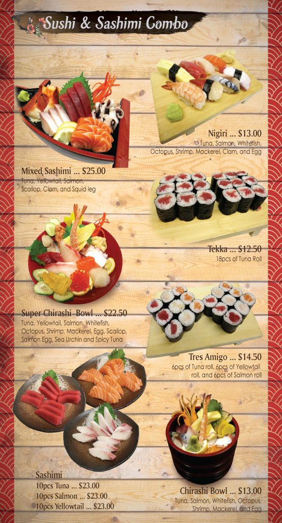 Menu | Noshi Sushi - Japanese Restaurant in Los Angeles